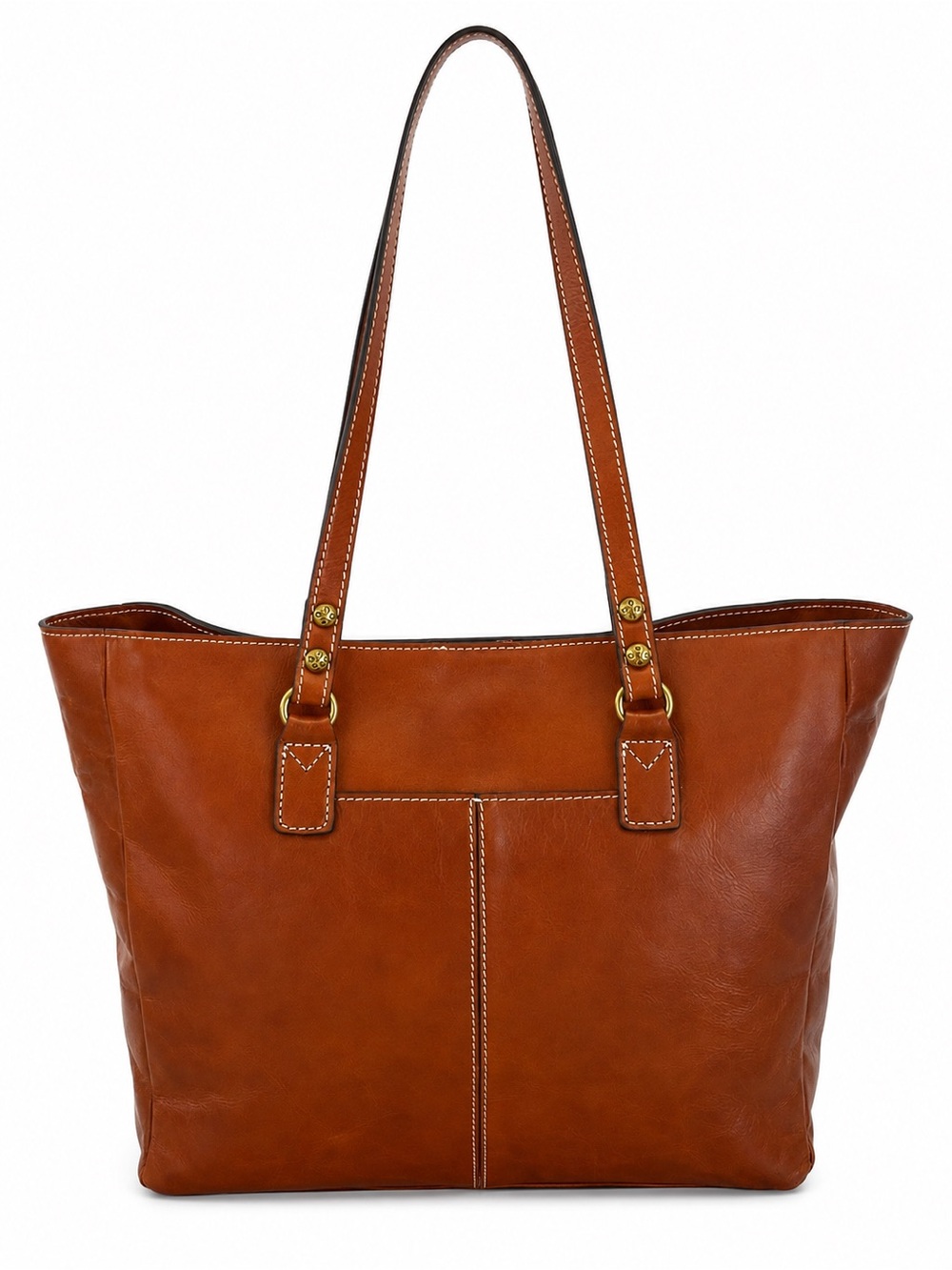 Patricia Nash Brown Italian Leather Large Tote Shoulder Bag Work Laptop - Picture 2 of 12